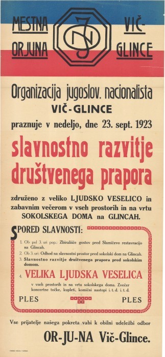 Plakat Orjune iz 1923. Izvor: Javna domena