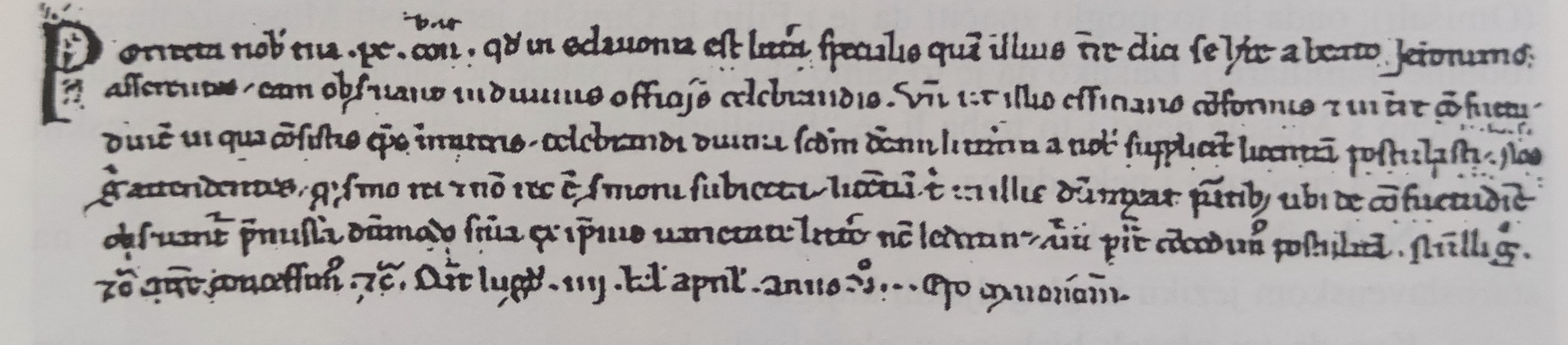 Papinski reskript iz 1248. godine (Izvor: Mile Bogović, Glagoljica u Senju, Senj: Jadranska tiskara, 1994., str. 13)